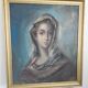 Portrait painting woman signed