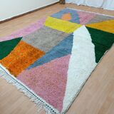 Handmade wool Berber rug 3 x 2 m