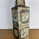 Scandinavian stoneware vase decorated with birds and flowers – Nils Thorsson for Royal