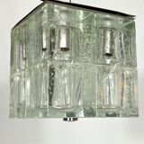 Poliarte, clear Murano glass pendant from 70s