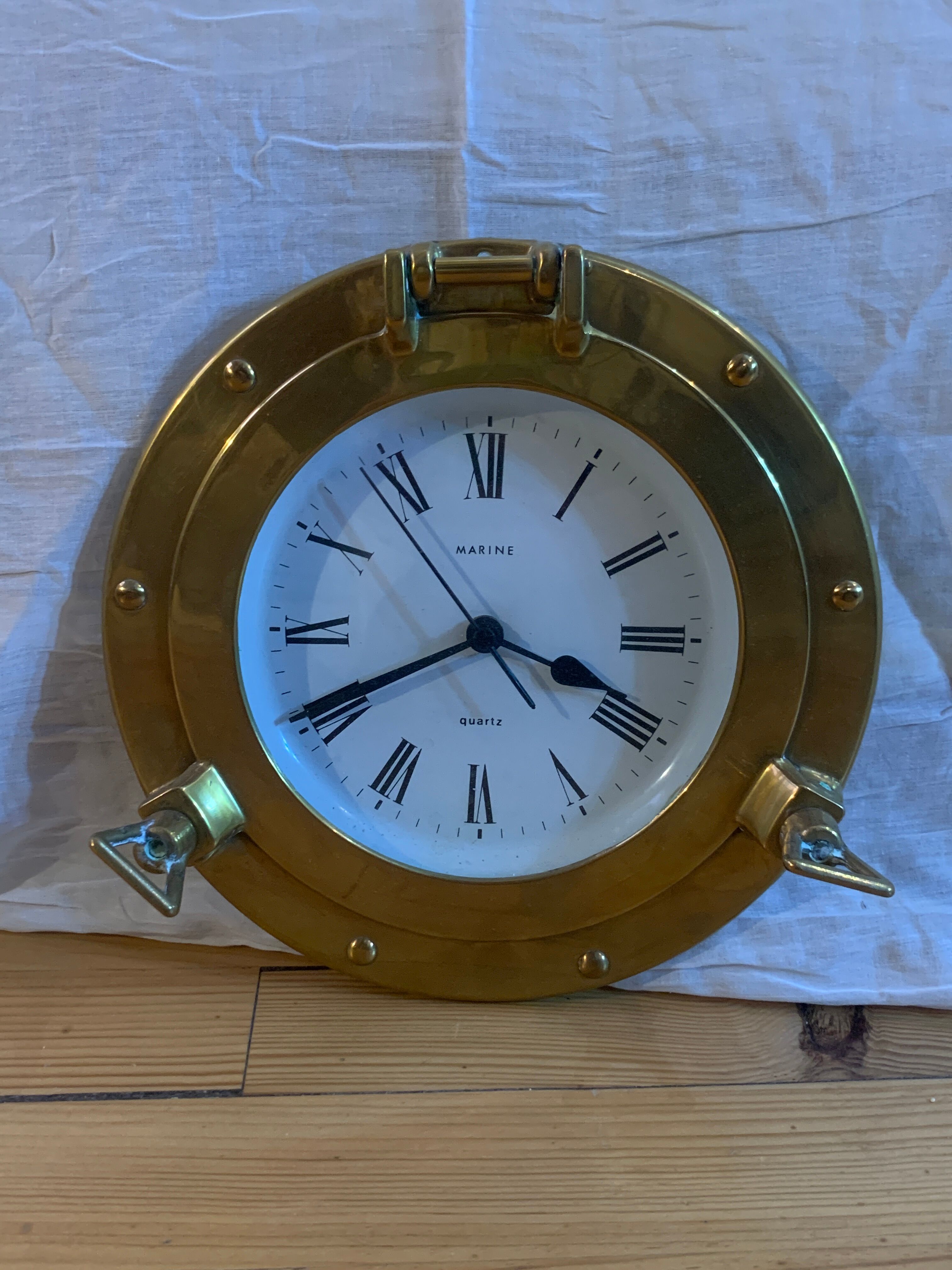 Copper porthole clock