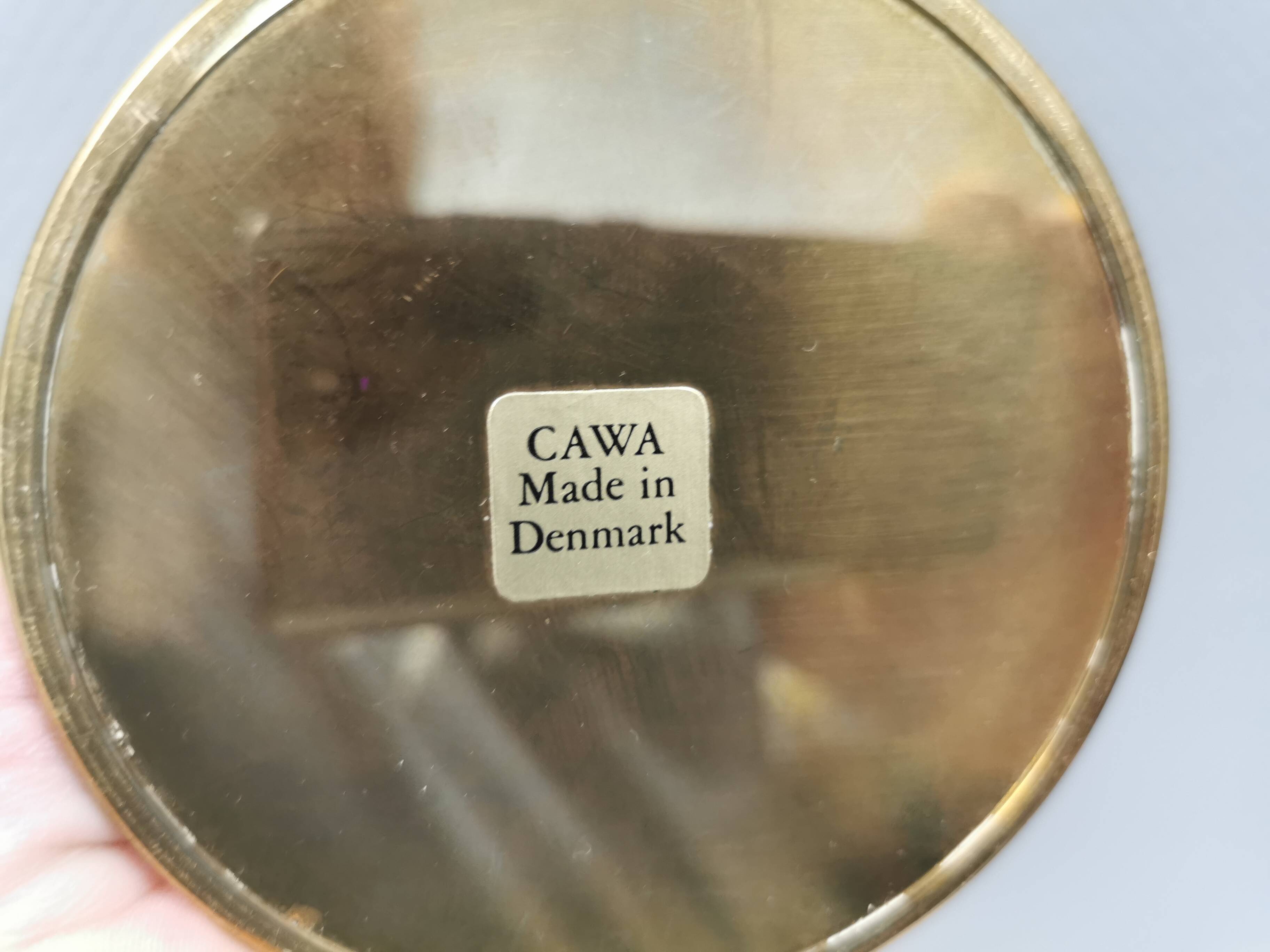 A set of brass candle holders from CAWA Denmark, 1960s.