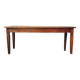 Table de ferme française antique en bois fruitier
