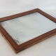 Ancien miroir dans un cadre bois à filets, XIX°, 42 X 33 cm