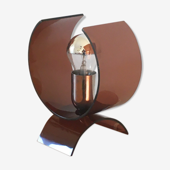 Lampe vintage en plexiglas 1970