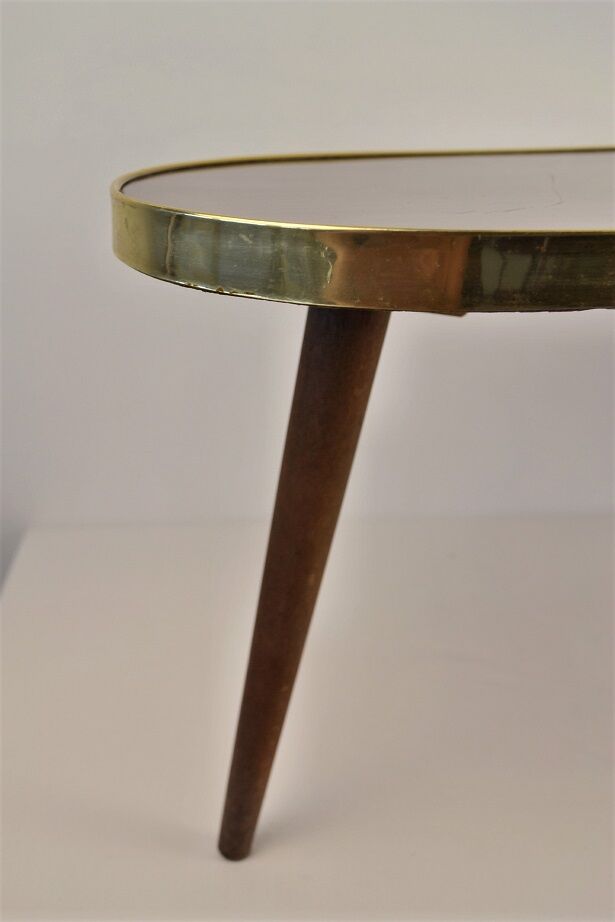 Coffee table tripod bean in formica, vintage 1960