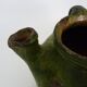 Gargoulette, pottery water pitcher in glazed green terracotta, Haute Pyrénées. 18th century