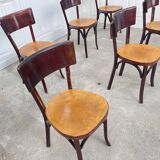 6 chaises bistrot Baumann "Etienne" 1950