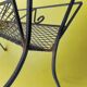 Table d'appoint et porte-revue vintage en fer forgé et carreaux de céramique