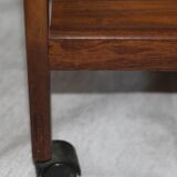 Teak bar trolley with wheels