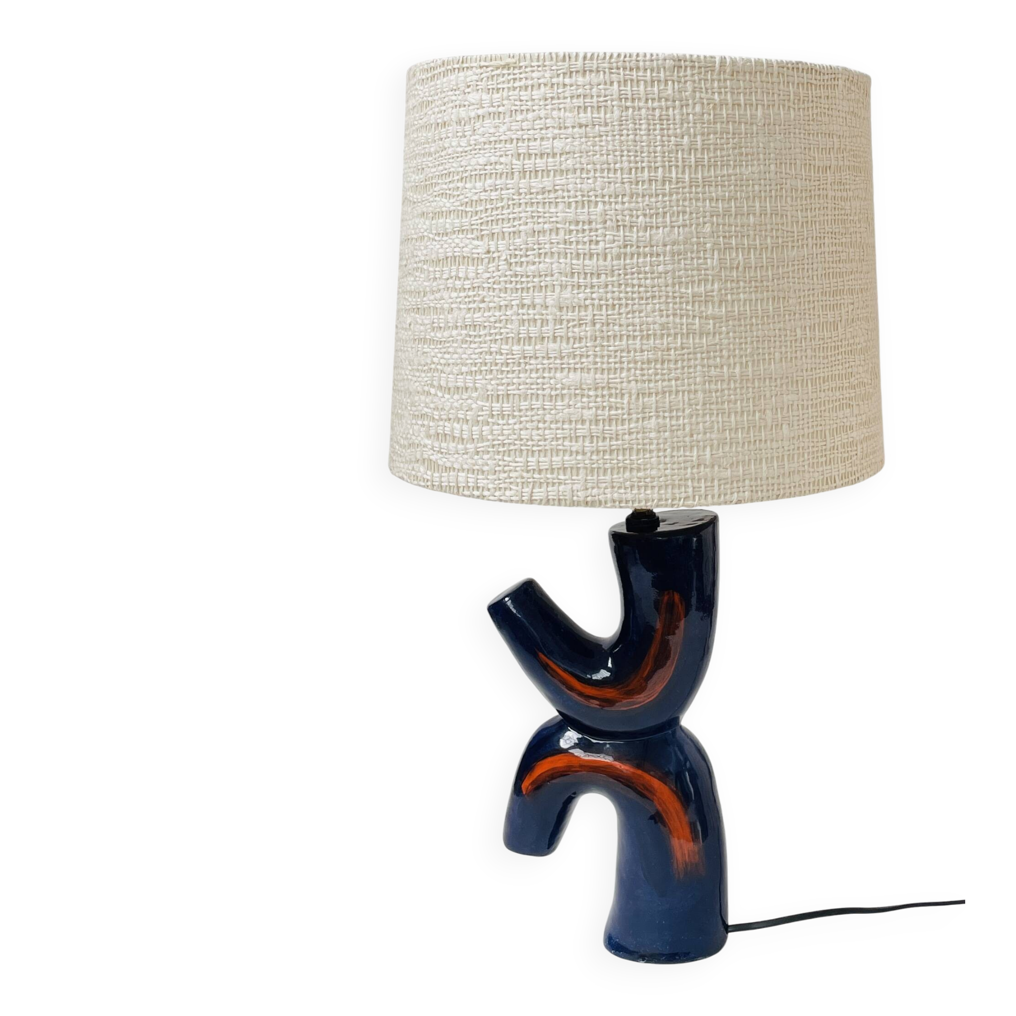Ceramic lamp, free form, sculptural, 1960-70, Vallauris style.