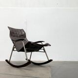 Mid-century Japanese space age folding rocking chair by Takeshi Nii, 1960s