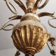 Antique gilded silver chandelier Florentine Rococo Louis XV Italy
