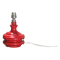 Vintage red glass lamp, table lamp, bedside lamp.