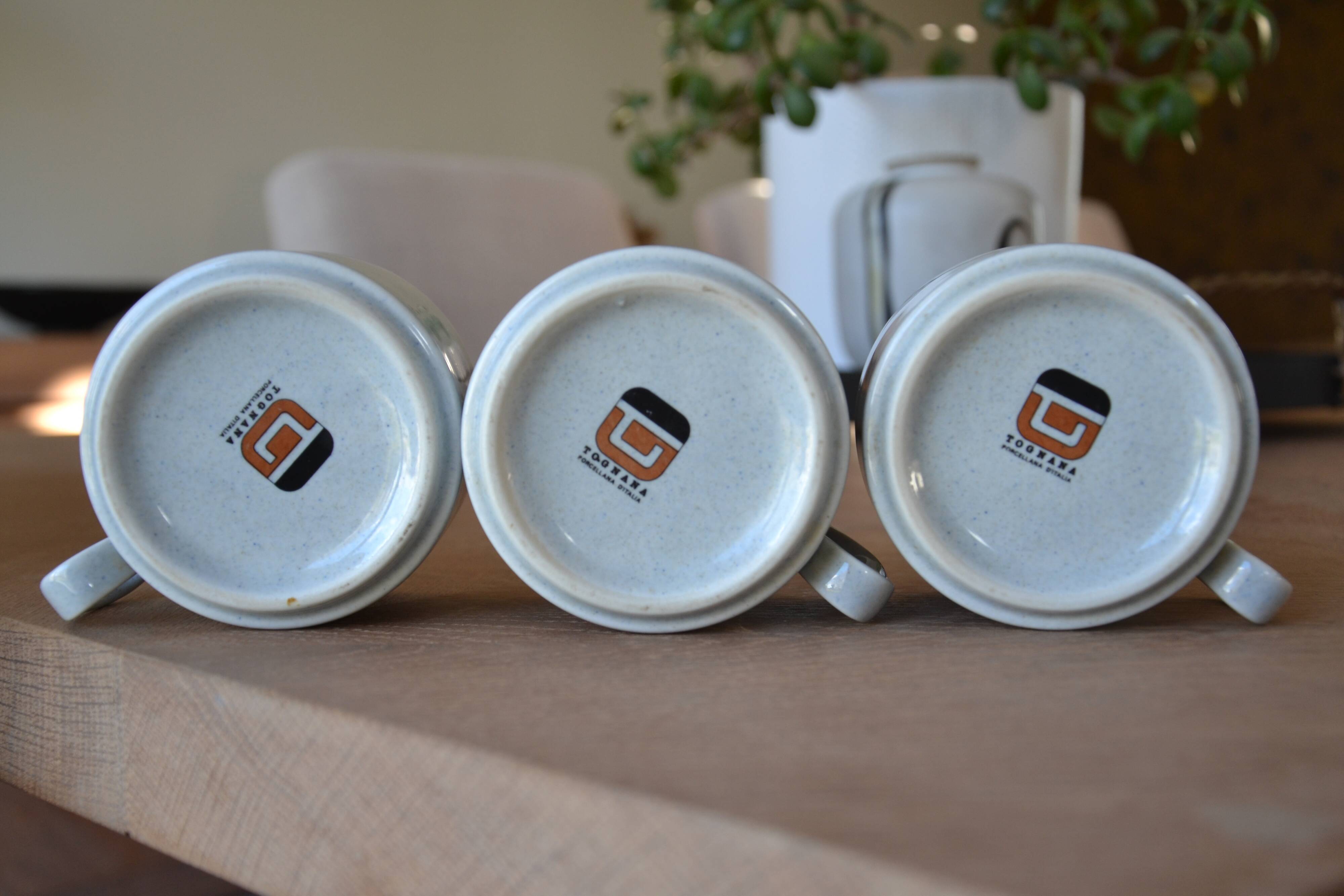 3 vintage Tognana cups
