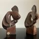 Set of two ceramic fish sculptures, 1960s
