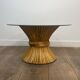 Wheat sheaf coffee table Elinor McGuire. American work. Circa 1970.
