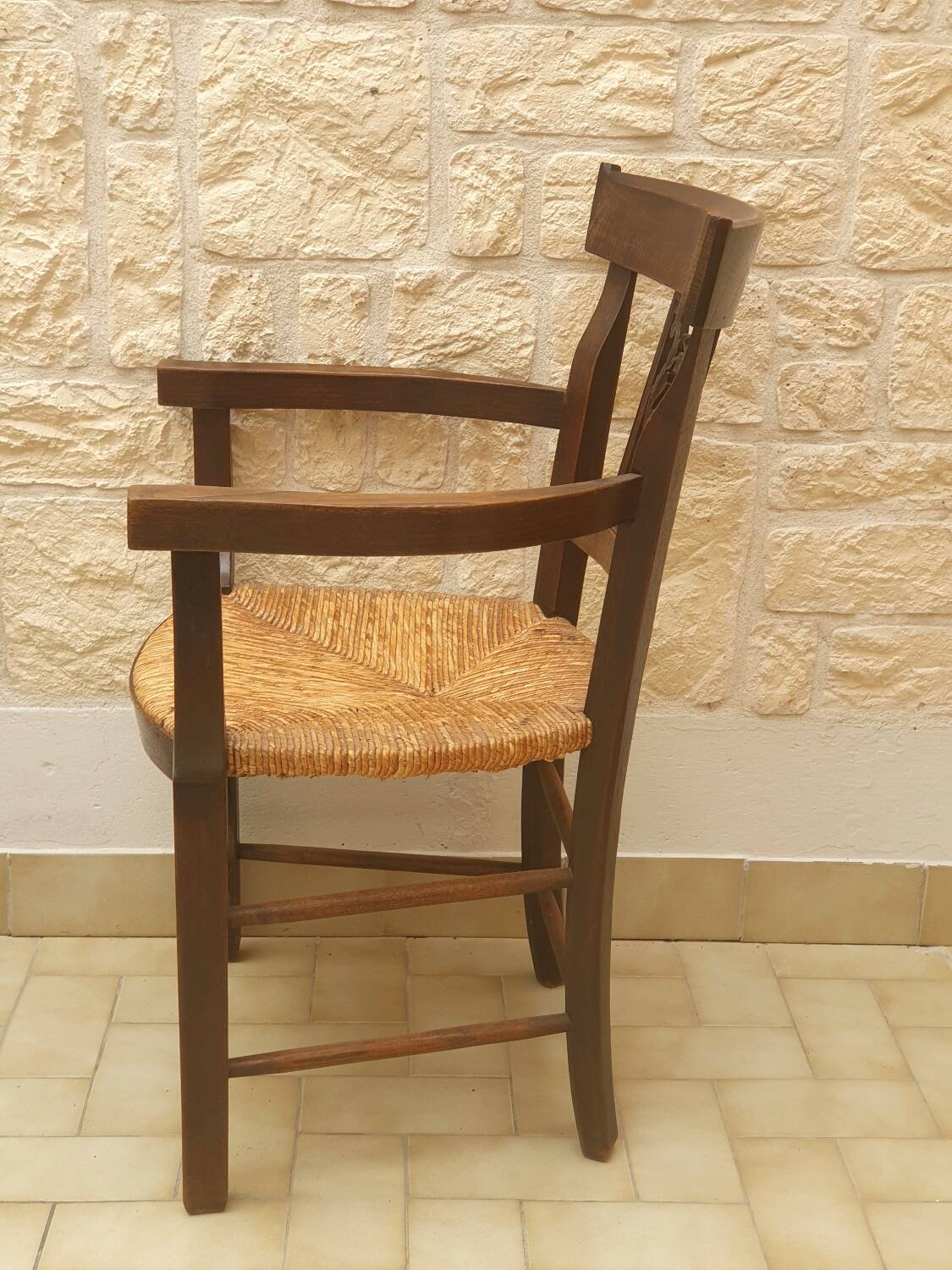 Directory straw armchair
