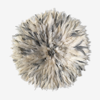 Juju hat blanc et gris - 85 cm