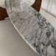 Coffee table with 2 smoked glass tops and grey veined white marble