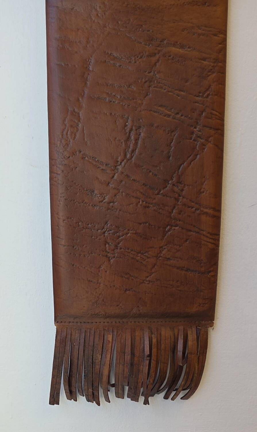 Leather Mirror, attributed to Uno & Östen Kristiansson, Luxus Vittsjö, circa 1970