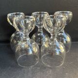 5 Crystal wine glasses – Hollow ball base