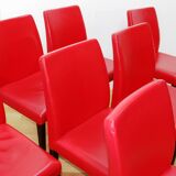 Set of 8 Liz chairs, Poltrona Frau