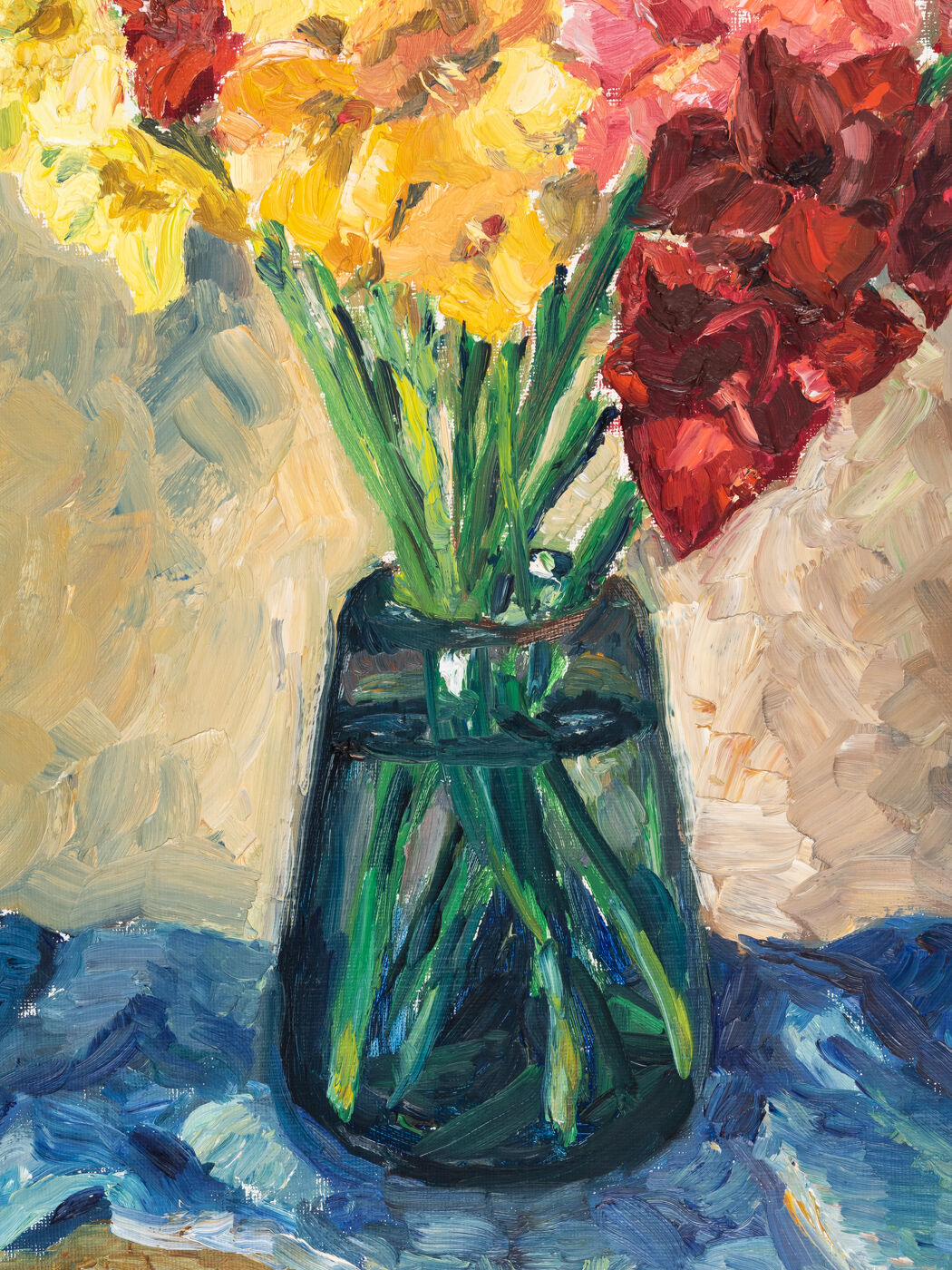 Gladiolus, Oil on plate, 54 x 64 cm