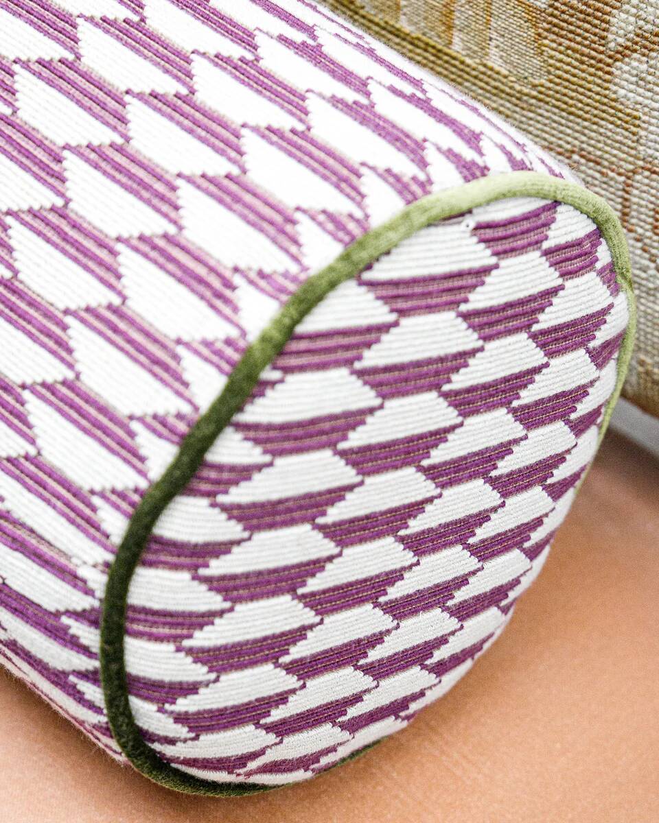 Coussin traversin géométrique Nobilis fait main