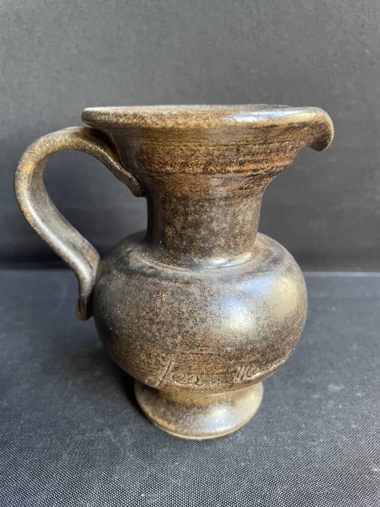 Terracotta pitcher signed Jean Marais - Vallauris