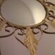 Vintage bulging witch mirror