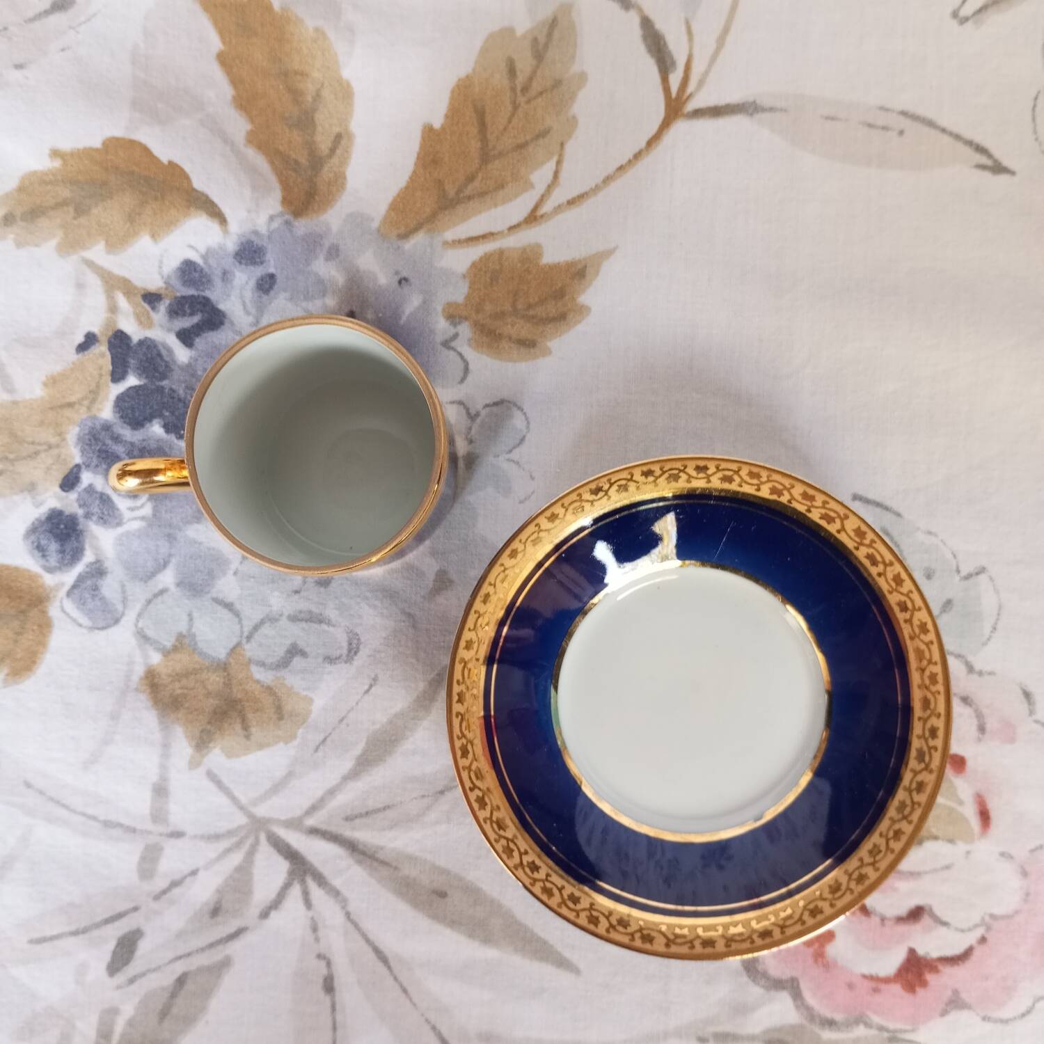 Limoges gold cups and saucers