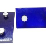 Vintage Door Handles • Solid Glass • Cobalt Blue • 1960