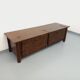 Low brutalist enfilade by Georges Robert in dark pine from the 1960s.