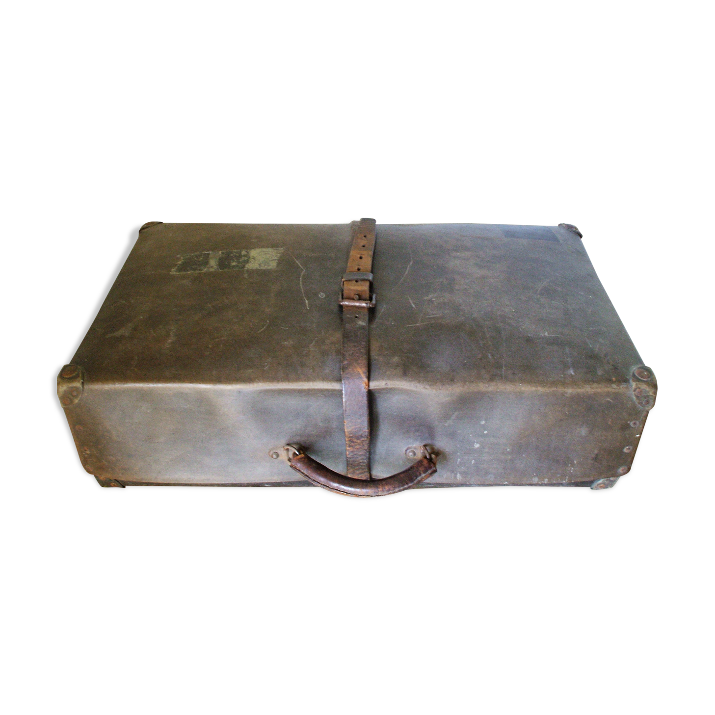Vulcanized fiber 1910 suitcase