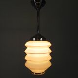 Vintage hanging lamp with glass shade, lantern model, 1950s