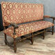 Louis XIII castle bench in solid walnut around 1850