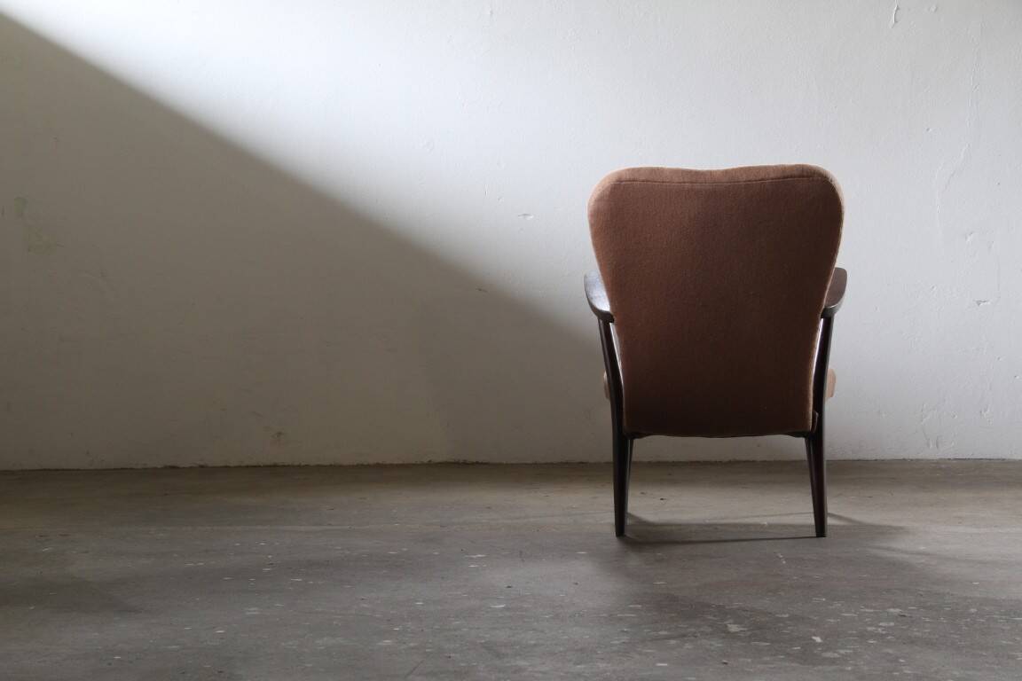 Vintage mid-century lounge chair Danish style of Arctander or Henry Schubell