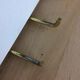 Wall coat rack gold metal and wood 10 hooks