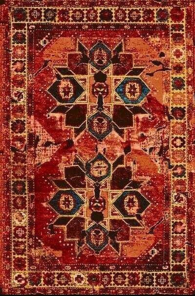 Multicoloured oriental house rug