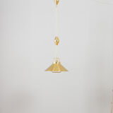 Mid-Century Danish Brass P-295 Adjustable Pendant Lamp By Fritz Schlegel For Lyfa, 1960s