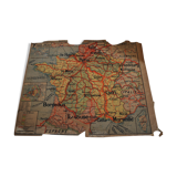 Geography school map - Armand Colin - France Railways