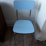 Formica chair with chrome-tipped feet