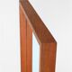 Minimalist teak wall mirror / Mid-century Danish modern design / 1960s / 1970s
