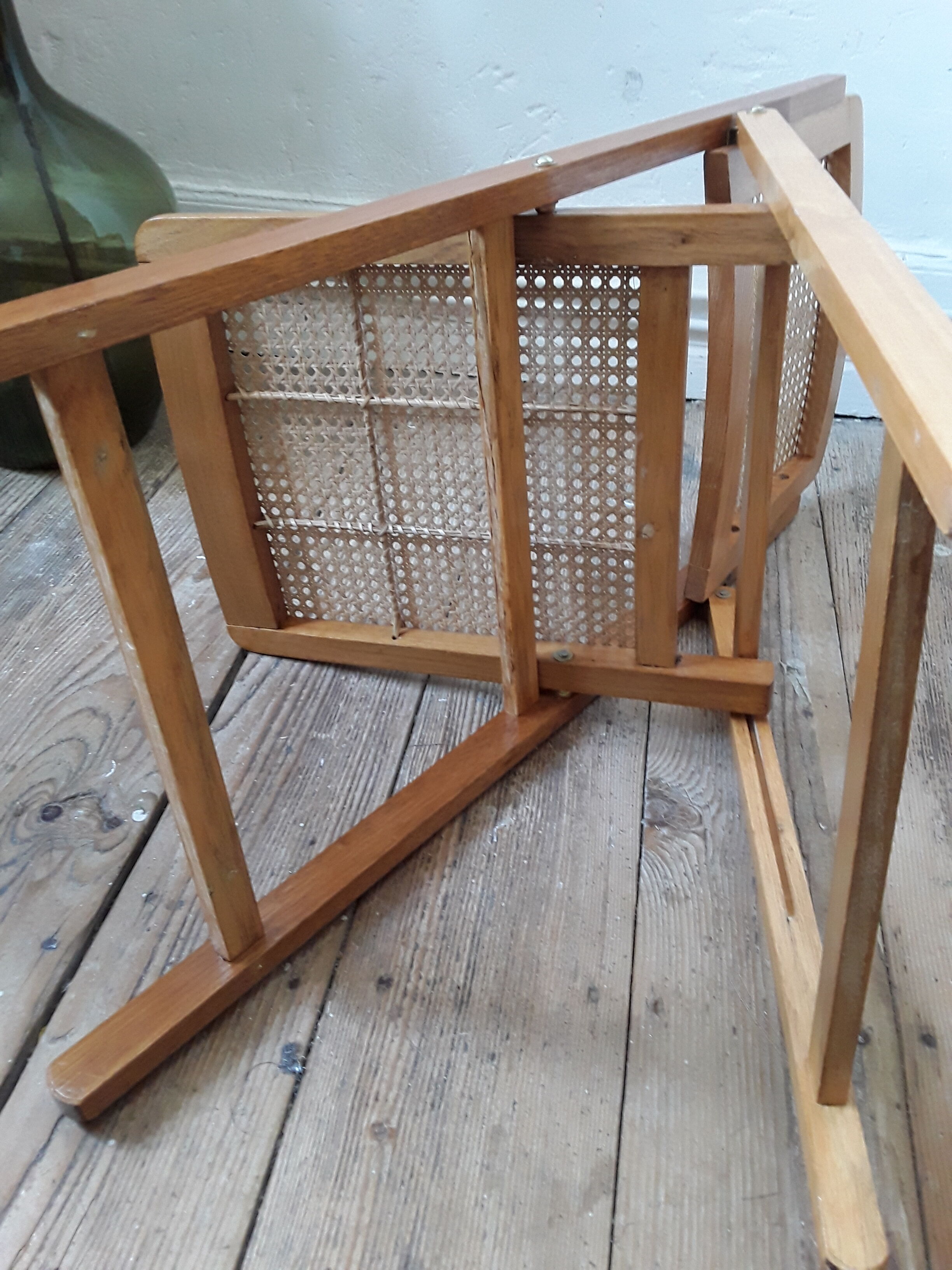 Vintage canne folding chair