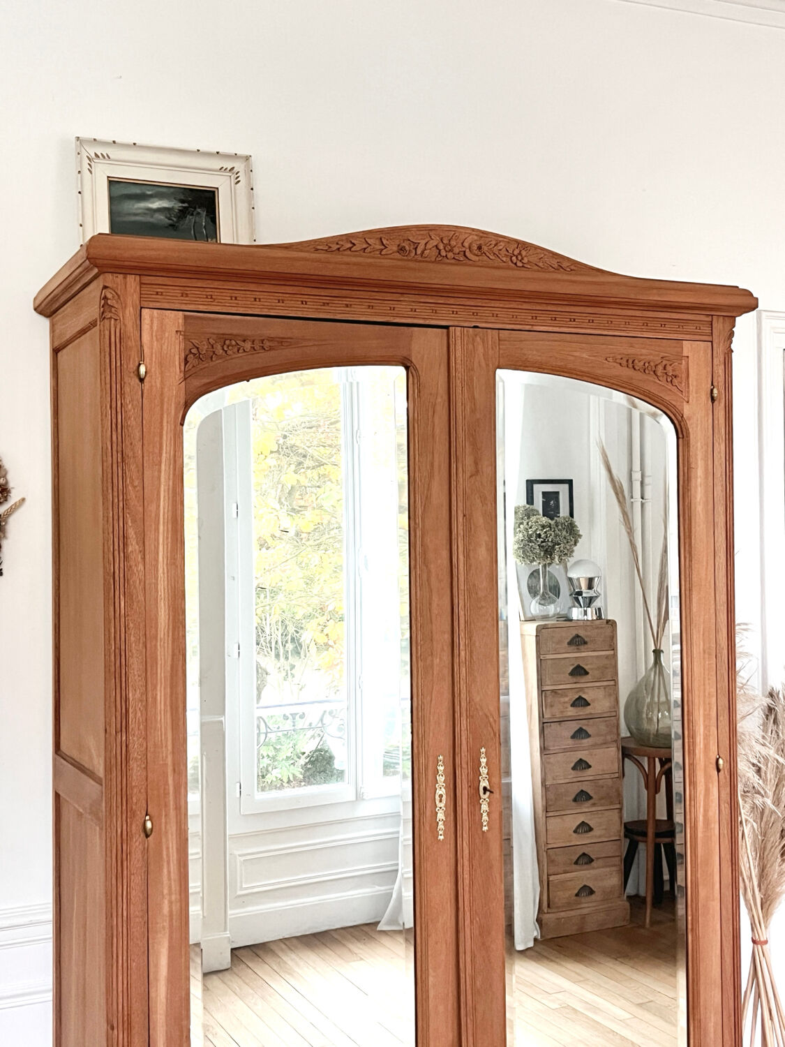 Fully restored mahogany wardrobe