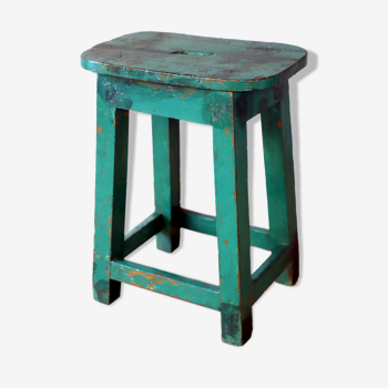 Old Burmese teak workshop stool