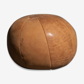 Ballon de médecine vintage en cuir marron foncé, 2 Kg