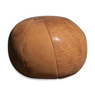 Vintage medicine balloon in dark brown leather, 2 Kg