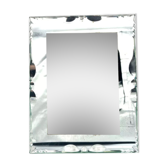 Cadre photo miroir, maison Harbé, taillé main, 1950's